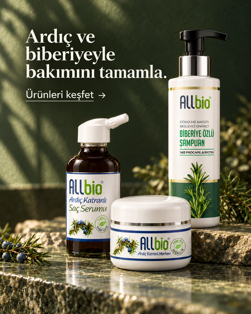 Allbio Ardıç ve Biberiye Üçlü Bakım Seti
