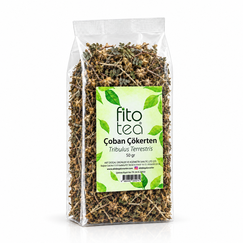 FitoTea Çoban Çökerten 50 gr paket ambalaj, beyaz zeminde