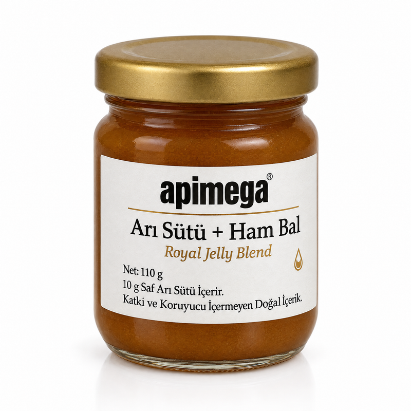 Apimega Arı Sütü + Ham Bal