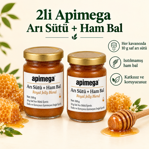 2li Apimega Arı Sütü + Ham Bal - Özellikler