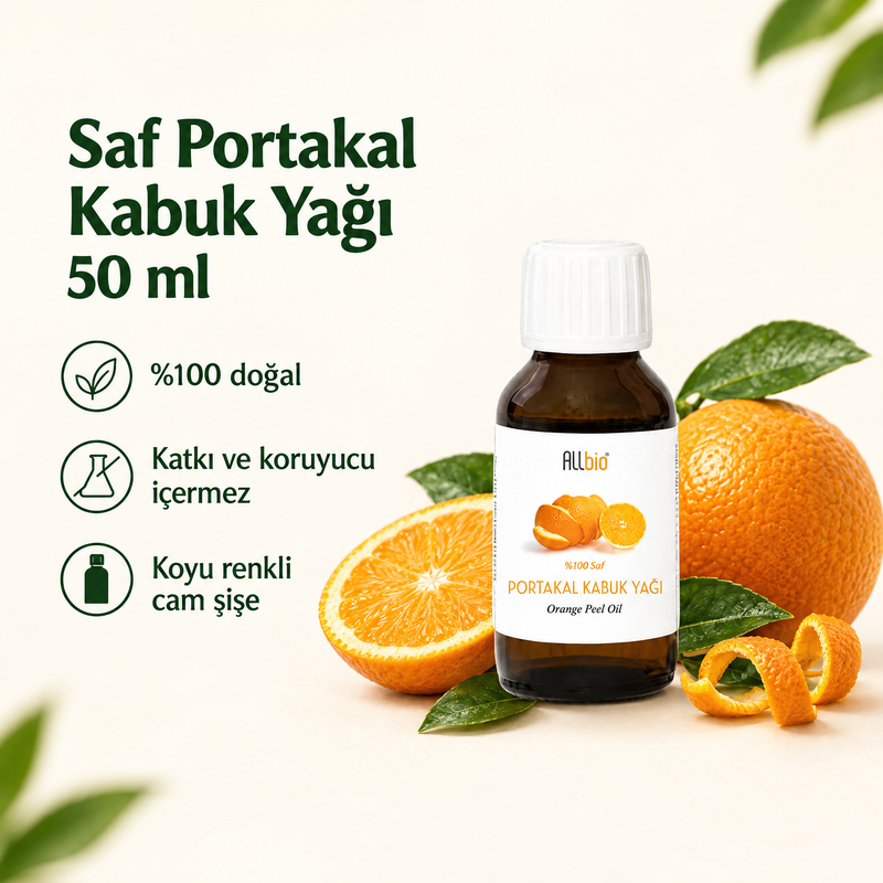 Saf Portakal Kabuk Yağı 50 ml - Özellikler