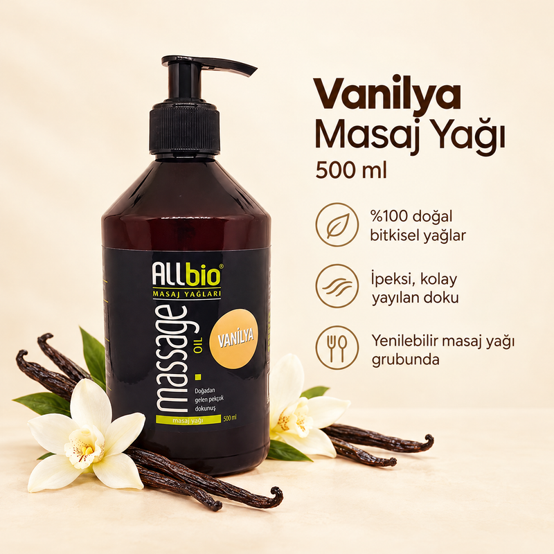 Masaj Yağı - Vanilya 500 ml - Özellikler