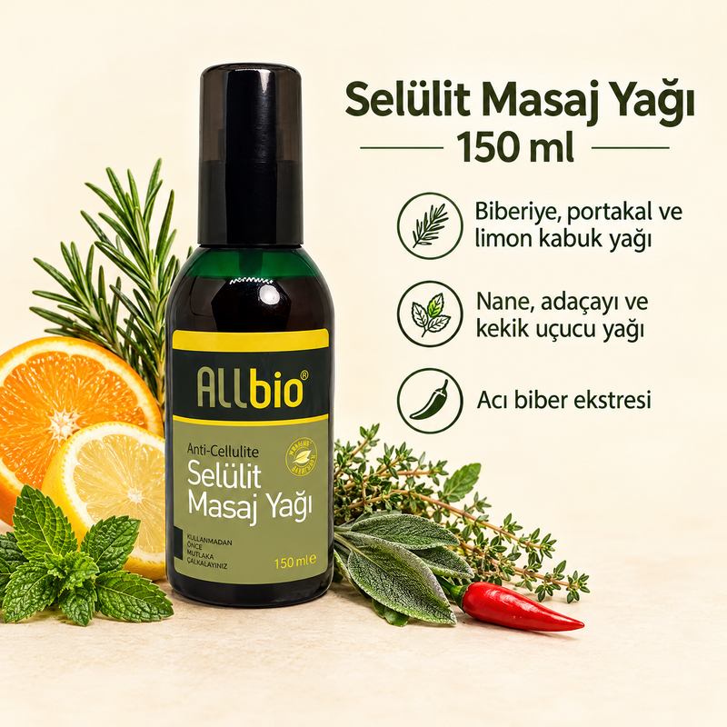 Selülit Masaj Yağı 150 ml - Özellikler